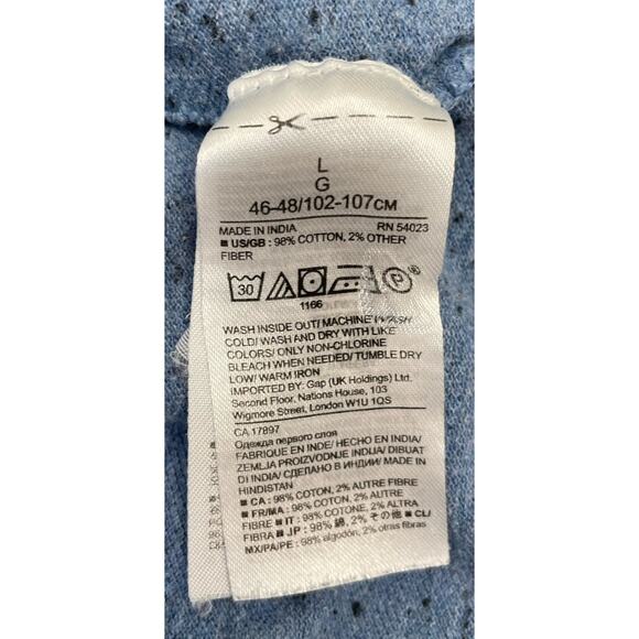 Banana Republic Mens Short Sleeve Polo Blue Elephant Logo Standard Fit Large - Picture 5 of 5